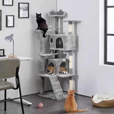 Yaheetech 61.5-in Multi-Level Cat Tree with 2 Condos and 3 Perches - Image 2