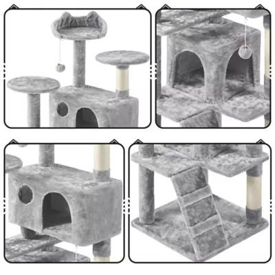 Yaheetech 61.5-in Multi-Level Cat Tree with 2 Condos and 3 Perches - Image 4