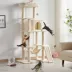 Yaheetech 63-in Multi-Level Cat Tree with Condo, Hammock and Scratching Board image thumbnail 2