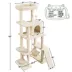 Yaheetech 63-in Multi-Level Cat Tree with Condo, Hammock and Scratching Board image thumbnail 3