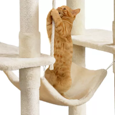 Yaheetech 63-in Multi-Level Cat Tree with Condo, Hammock and Scratching Board - Image 5