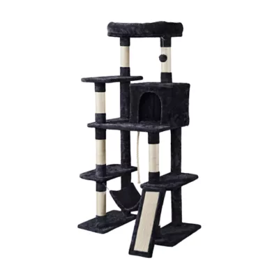 Yaheetech 63-in Multi-Level Cat Tree with Condo, Hammock and Scratching Board - Image 1