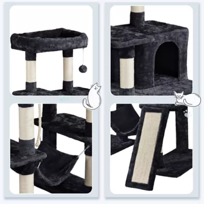 Yaheetech 63-in Multi-Level Cat Tree with Condo, Hammock and Scratching Board - Image 4