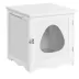 Yaheetech 19-in Cat Litter Box Enclosure & Side Table with Towel Bar image thumbnail 1