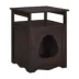 Yaheetech 19.5-in Cat Litter Box Enclosure & Side Table with Towel Bar & Open Storage image thumbnail 1