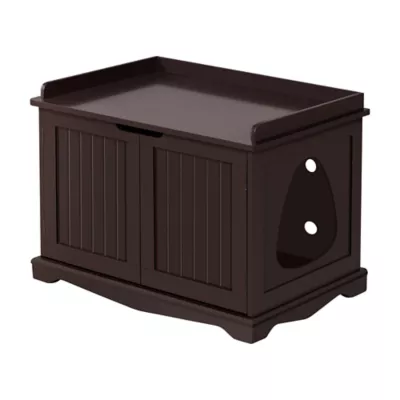Yaheetech 30-in Cat Litter Box Enclosure & Side Table with Removable Divider & Raised Edge - Image 1