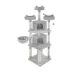 Yaheetech 76-in Multi-Level Cat Tree with 2 Condos, 3 Perches and Scratching Board, Light Gray image thumbnail 1