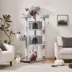 Yaheetech 76-in Multi-Level Cat Tree with 2 Condos, 3 Perches and Scratching Board, Light Gray image thumbnail 2