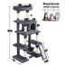 Yaheetech 63-in Multi-Level Cat Tree with Condo, Hammock and Scratching Board image thumbnail 3