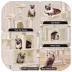 Yaheetech 76.5-in Multi-Level Cat Tree with 3 Condos, 3 Perches and 2 Baskets, Beige image thumbnail 4