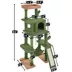 Yaheetech 63-in Cactus Cat Tree with Condo, Hammock and Scratching Board, Green/Brown image thumbnail 3