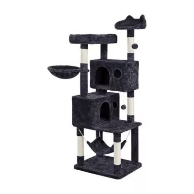 Yaheetech 64.5-in Multi-Level Cat Tree with 2 Condos, Hammock and Basket - Image 1
