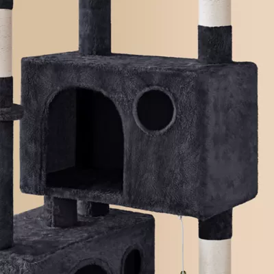 Yaheetech 64.5-in Multi-Level Cat Tree with 2 Condos, Hammock and Basket - Image 5