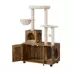 Yaheetech Cat Litter Box Enclosure with Cat Tree Tower, Perches & Basket image thumbnail 1