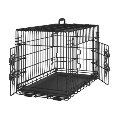 Yaheetech 30-in Foldable Wire Dog Crate with 2 Doors & Dual Locks - Image 1
