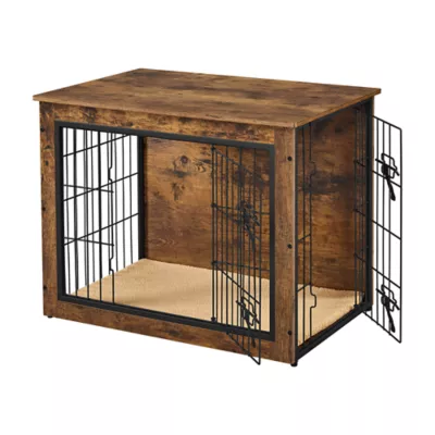 Yaheetech 32-in Dog Crate Furniture & Side Table with Double Doors - Image 1