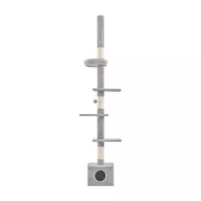 Yaheetech 89-104.5-in Adjustable Floor-to-Ceiling Cat Tree with Condo and 4 Perches - Image 1