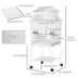 PawHut 53.9''H Large Rolling Steel Bird Cage Bird House with Detachable Rolling Stand, Storage Shelf image thumbnail 3