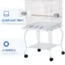 PawHut 53.9''H Large Rolling Steel Bird Cage Bird House with Detachable Rolling Stand, Storage Shelf image thumbnail 4