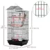 PawHut 39"H Bird Cage with Ladder, Swing, Toys, Perches, Tray, Feeding Bowls image thumbnail 3