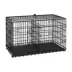 Yaheetech 42-in Wire Dog Crate with Removable Divider & Pull-Out Tray image thumbnail 1