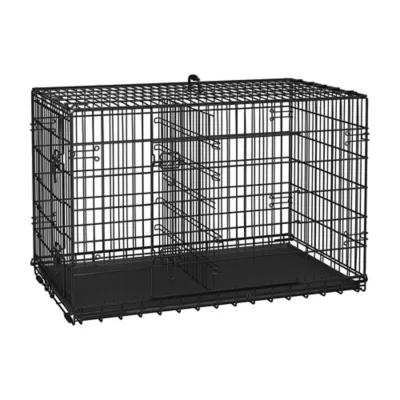 Yaheetech 48-in Wire Dog Crate with Removable Divider & 2 Doors - Image 1