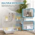 PawHut 39"H Bird Cage with Ladder, Swing, Toys, Perches, Tray, Feeding Bowls image thumbnail 7