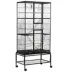 PawHut 71"H Bird Cage with Wheels, Perches, Ramp, Storgae Shelf, Toys image thumbnail 1