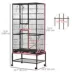 PawHut 71"H Bird Cage with Wheels, Perches, Ramp, Storgae Shelf, Toys image thumbnail 3