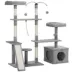 PawHut 53" Cat Tree, Cat Tower with Scratching Posts, Cat Condo, Beds, Platforms, Toy Balls image thumbnail 1