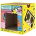 PawHut 2 in 1 Cardboard Cat House, Cat Scratcher for Cats with Scratching Board & Catnip image thumbnail 1