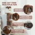 PawHut 63 Inch Cat Tree with Sisal Scratching Posts, Condos, Plush Perches, Hammock image thumbnail 4