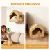 PawHut Cat Wall Shelf, Wall Mounted Cat House with Washable Cushion image thumbnail 6