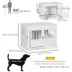 PawHut 31" Dog Crate Furniture End Table with Three Doors for Small Dogs, White image thumbnail 3