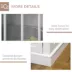 PawHut 31" Dog Crate Furniture End Table with Three Doors for Small Dogs, White image thumbnail 6