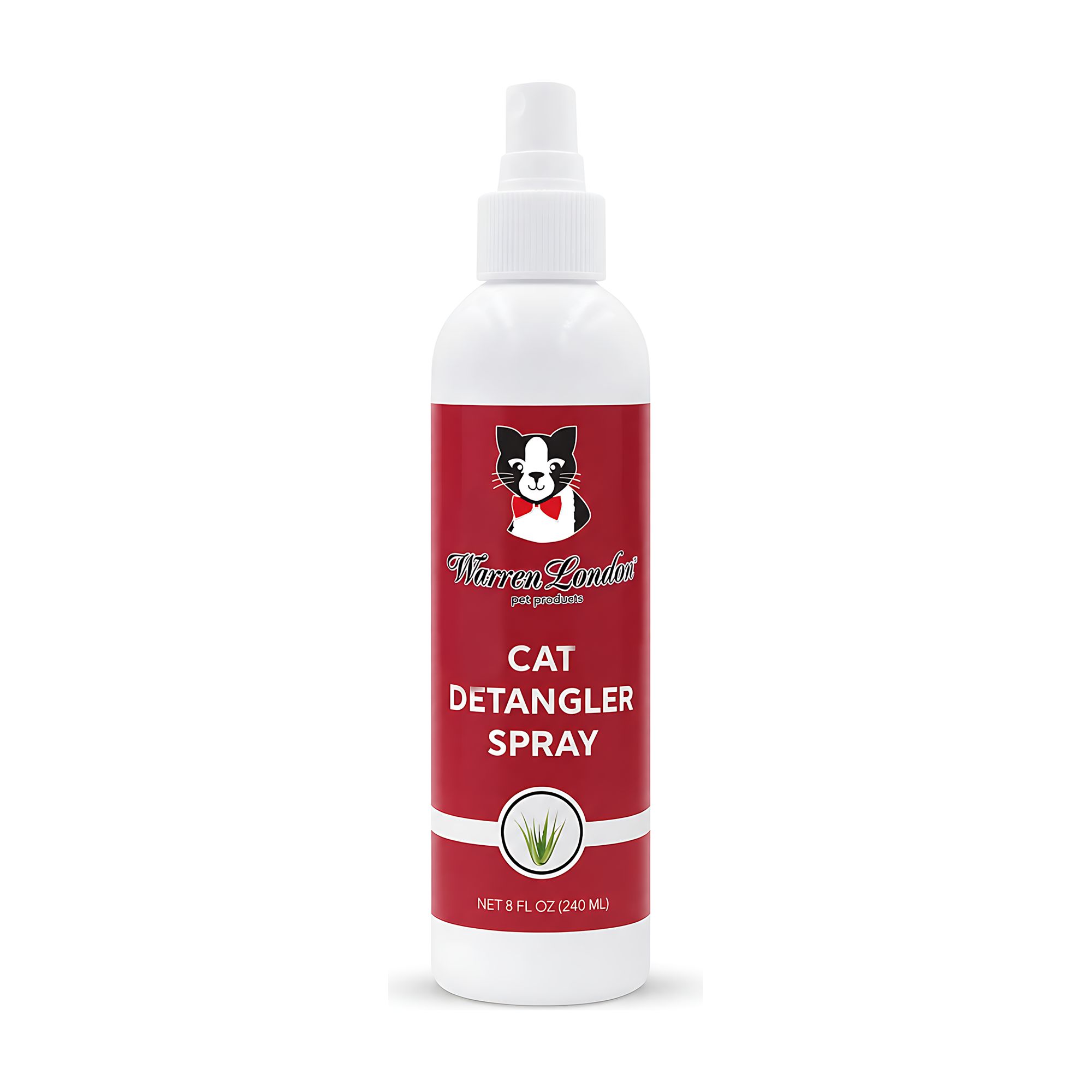 Warren London Cat Detangler Spray W/ Aloe Vera & Jojoba Oil, Frangrance Free- 8 Fl Oz