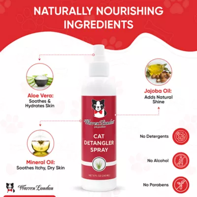 Warren London Cat Detangler Spray W/ Aloe Vera & Jojoba Oil, Frangrance Free- 8 Fl Oz - Image 3