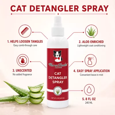 Warren London Cat Detangler Spray W/ Aloe Vera & Jojoba Oil, Frangrance Free- 8 Fl Oz - Image 6