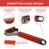 Warren London Dematting Rake Brush For Dogs & Cats W/ Skin Friendly Rounded Edges & Ergonomic Handle image thumbnail 2