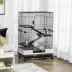PawHut 45"H Cage, 4-Level Cage for Ferret, Chinchilla, Hedghog, Bunny, Guinea Pig, Small Animal image thumbnail 2