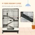 PawHut 45"H Cage, 4-Level Cage for Ferret, Chinchilla, Hedghog, Bunny, Guinea Pig, Small Animal image thumbnail 4