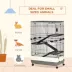 PawHut 45"H Cage, 4-Level Cage for Ferret, Chinchilla, Hedghog, Bunny, Guinea Pig, Small Animal image thumbnail 6