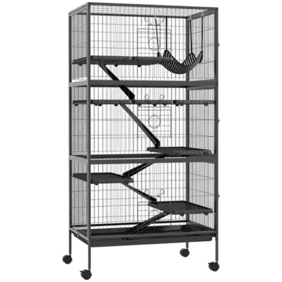 PawHut 6-Tier Rolling Small Animal Cage for Rabbit, Ferret, Chinchilla, Rat - Image 1