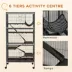 PawHut 6-Tier Rolling Small Animal Cage for Rabbit, Ferret, Chinchilla, Rat image thumbnail 6