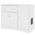 PawHut Cat Litter Box Enclosure with Drawer, Storage, Anti-tip Kit image thumbnail 1
