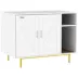 PawHut Cat Litter Box Enclosure, Hidden Litter Box with Scratching Pad, Storage image thumbnail 1