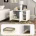 PawHut Cat Litter Box Enclosure, Hidden Litter Box with Scratching Pad, Storage image thumbnail 3