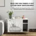 PawHut Cat Litter Box Enclosure, Hidden Litter Box with Scratching Pad, Storage image thumbnail 5