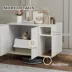 PawHut Cat Litter Box Enclosure, Hidden Litter Box with Scratching Pad, Storage image thumbnail 7