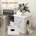 PawHut Hidden Cat Litter Box Enclosure with Double Doors, Hole image thumbnail 6